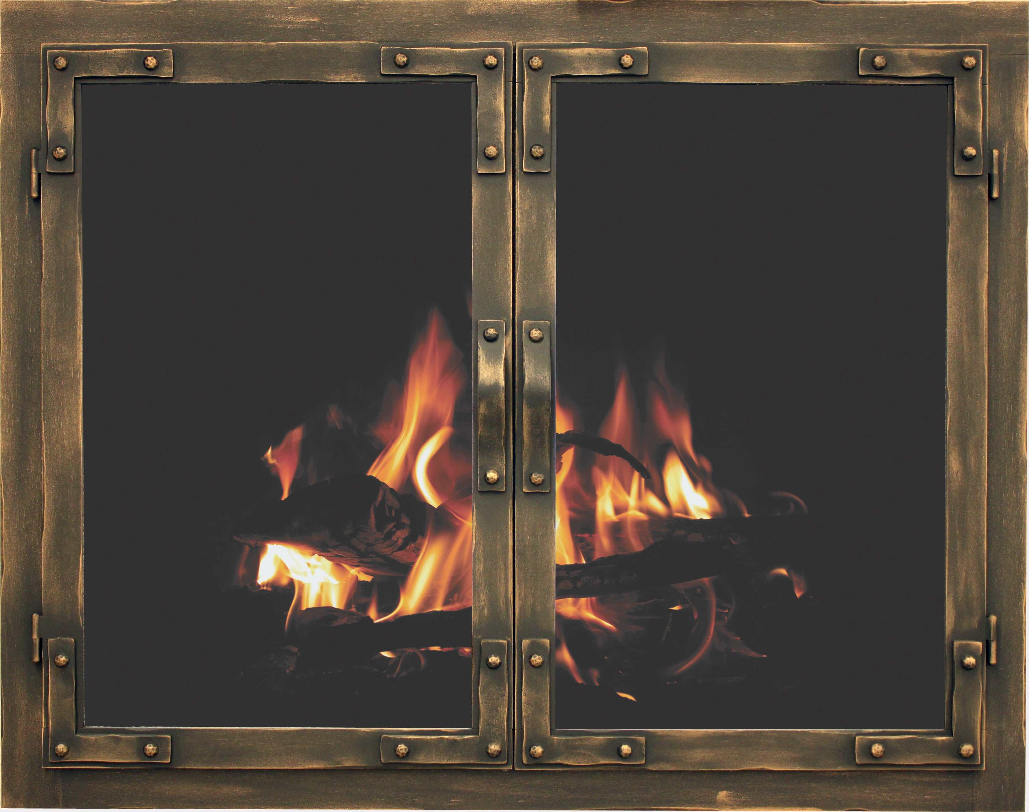 Rustic - Masonry and Prefab Fireplace Glass Doors - ExceptionalFire