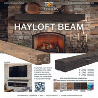 Hayloft Non-Combustible Concrete Mantel Shelf Weathered Grey Finish