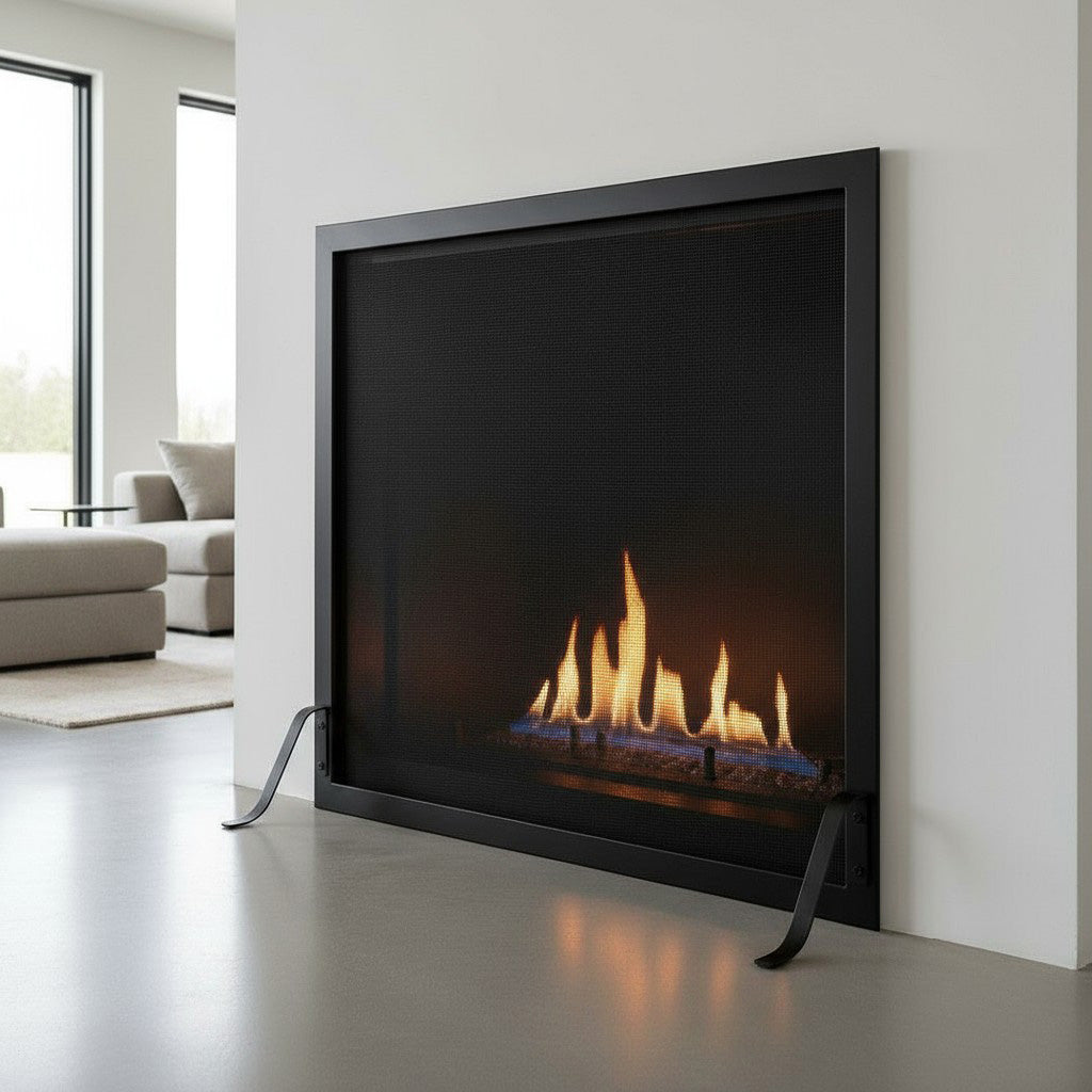 Free Standing Fireplace Screen Handmade to Fit | Carolina