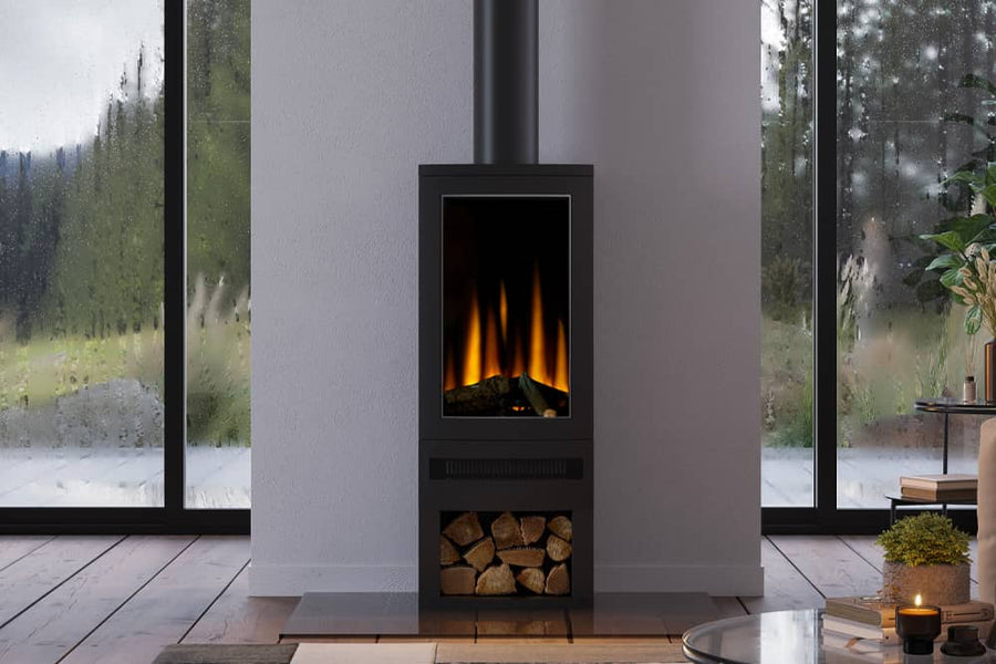 British Fires Bramshaw Electric Stove with Log Storage