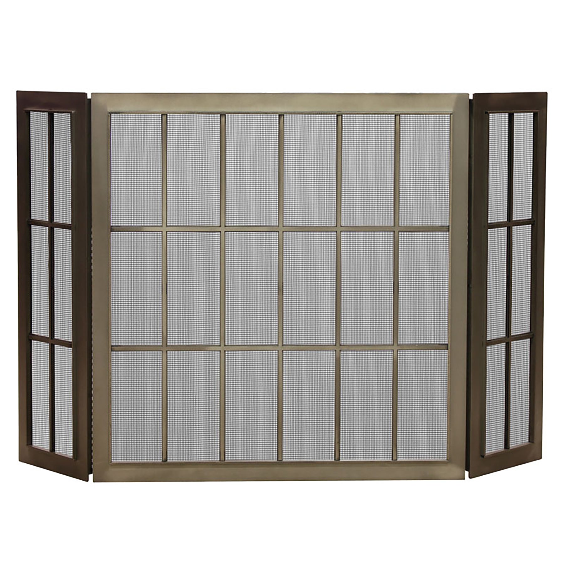 Free Standing Fireplace Screen Custom Made Industrial Triple Panel