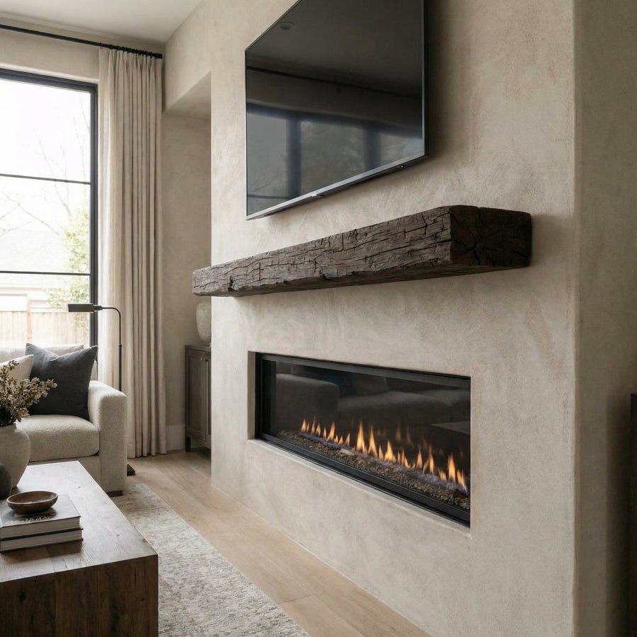 Smokehouse Non-Combustible Concrete Mantel Shelf Roasted Chestnut Finish