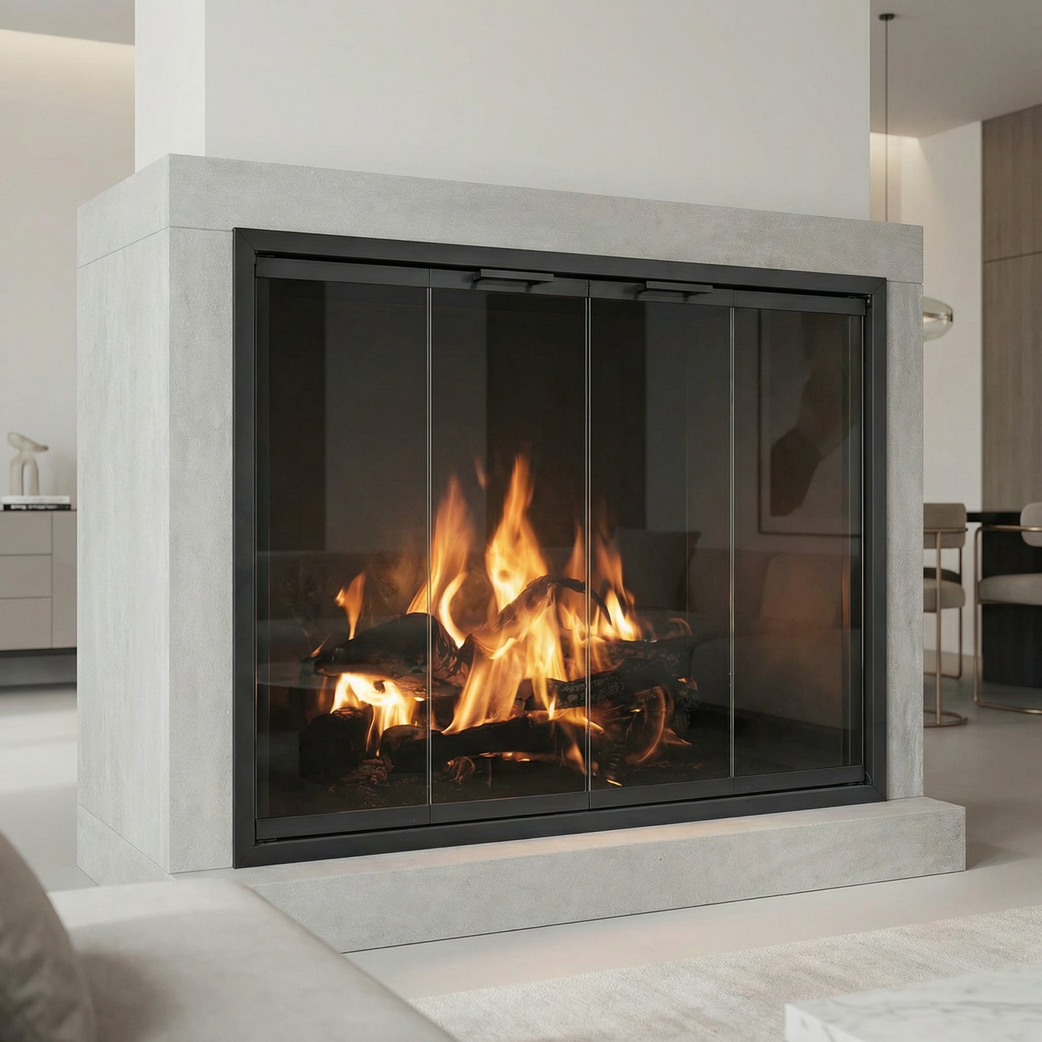 Seaside Standard Glass Doors | Prefab Fireplaces by Stoll | Custom
