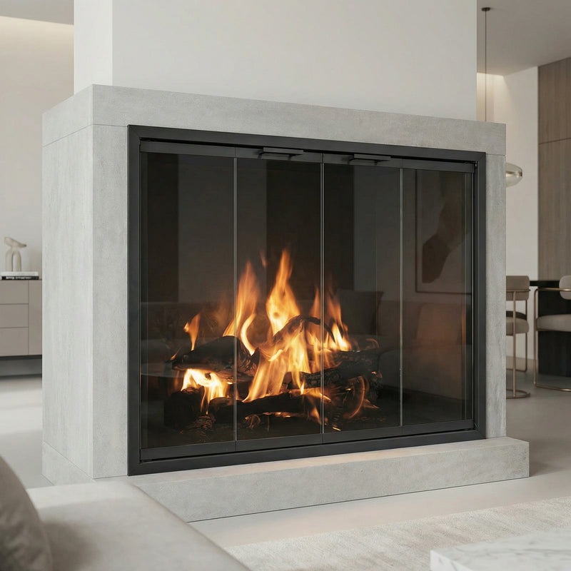 Seaside Standard Glass Doors | Prefab Fireplaces by Stoll | Custom