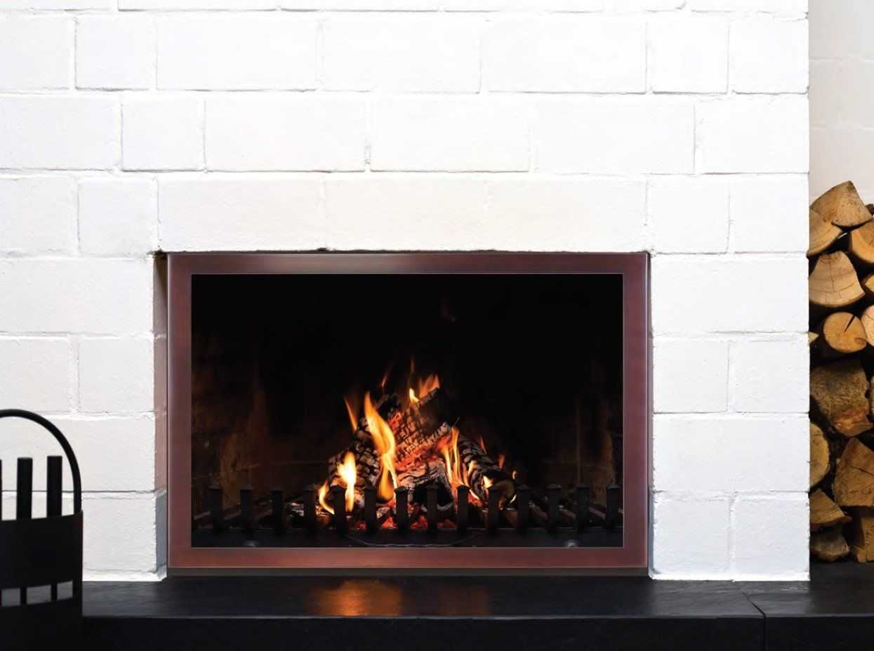 Slim Moderne - Masonry & Prefab Fireplace Glass Doors - ExceptionalFire