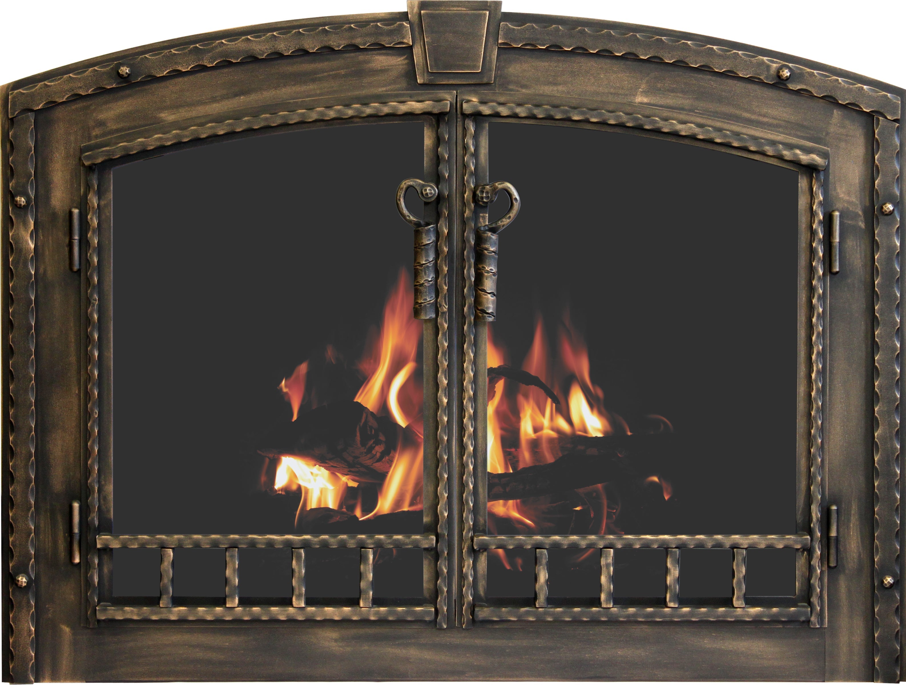 Smithline - Arch - Masonry and Prefab Fireplace Glass Doors - ExceptionalFire