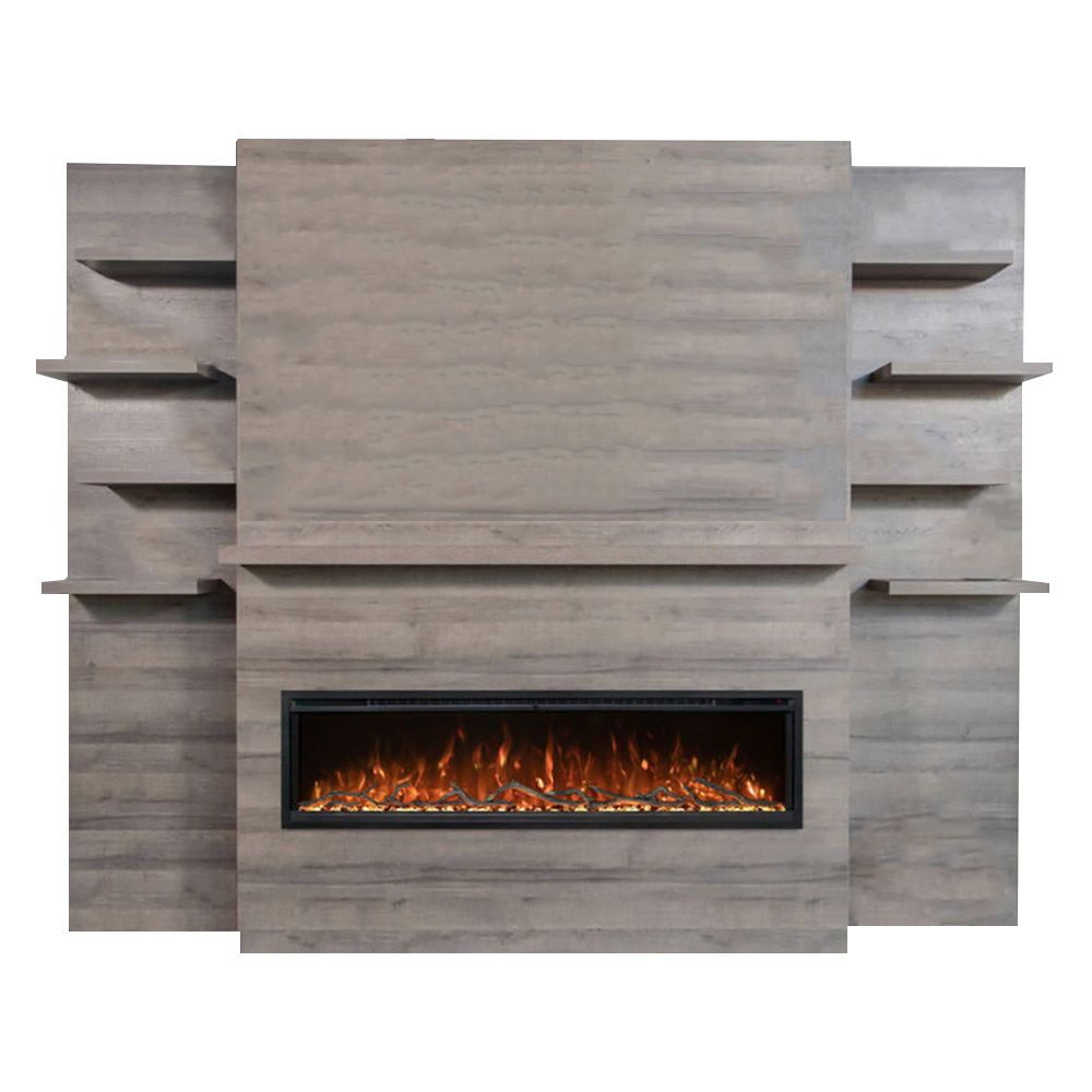 Modern Flames Spectrum 60-Inch Linear Electric Fireplace with Allwood Wall System