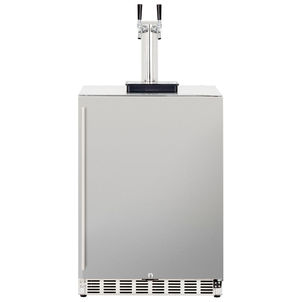 Summerset 24" 6.6 Cu. Ft. Deluxe Outdoor-Rated Double Tap Kegerator