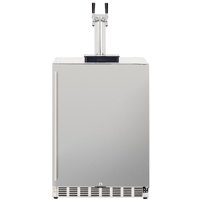 Summerset 24" 6.6 Cu. Ft. Deluxe Outdoor-Rated Double Tap Kegerator