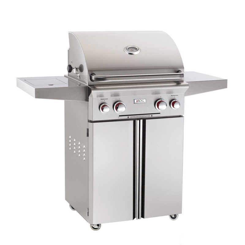 American Outdoor Grill 24-Inch Portable Cart Base - Stainless Steel