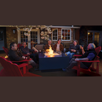 Fire Garden 44" Chat Table Gas Fire Pit - Graphite, Natural Gas