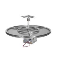 Grand Canyon 30" Round Tall Stack Outdoor Fire Pit Burner Kit - WBECS Electronic Ignition