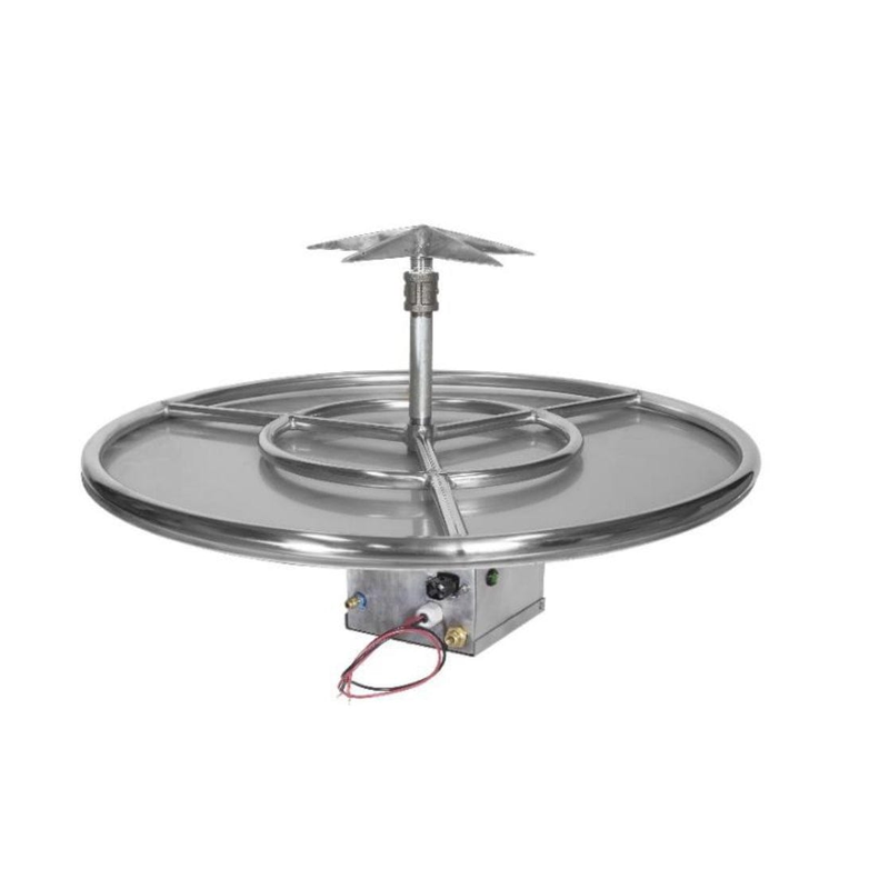 Grand Canyon 30" Round Tall Stack Outdoor Fire Pit Burner Kit - WBECS Electronic Ignition