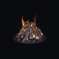 Grand Canyon 30" Round Tall Stack Outdoor Fire Pit Burner Kit - WBECS Electronic Ignition