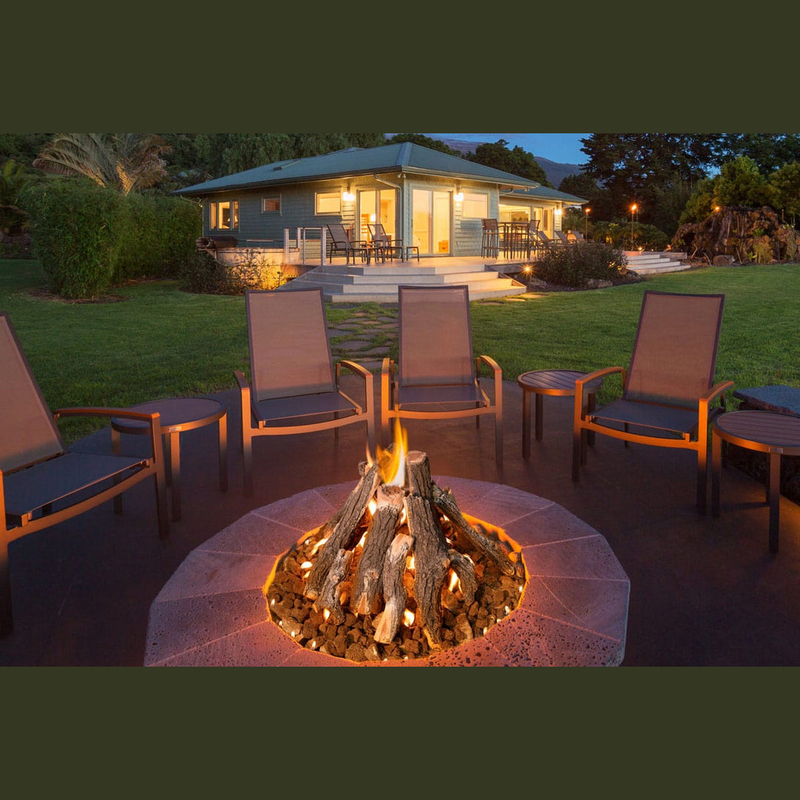 Grand Canyon 30" Round Flat Stack Outdoor Fire Pit Burner Kit - Electronic Ignition