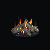 Grand Canyon 24" Round Tall Stack Outdoor Fire Pit Burner Kit - Electronic Ignition, Propane