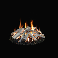Grand Canyon 24" Round Tall Stack Outdoor Fire Pit Burner Kit - Electronic Ignition, Propane