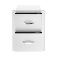 Summerset 17" Stainless Steel Flush Mount Double Drawer