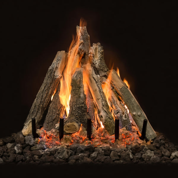 24" Arizona Weathered Oak Kiva Vented Gas Log Set | Grand Canyon