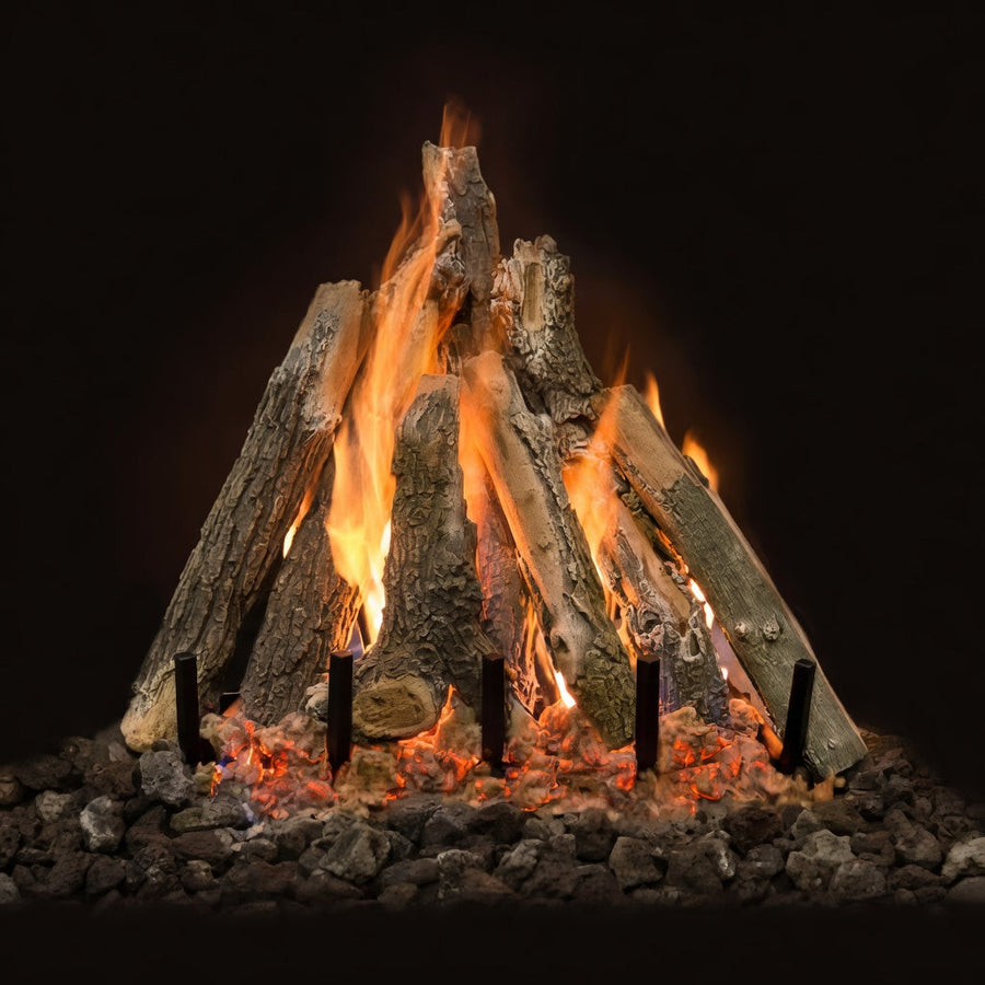Arizona Weathered Oak Kiva Vented Gas Log Set