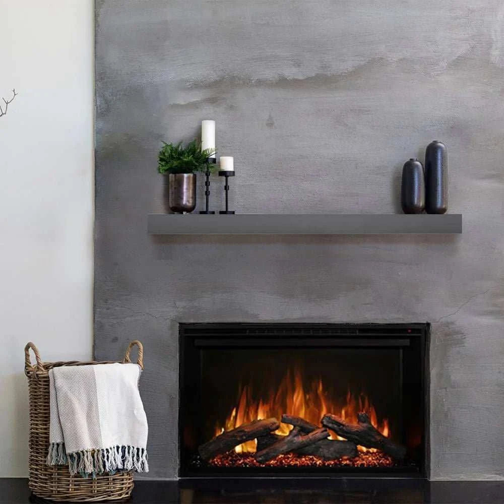 Standard Sizes Non-Combustible Steel Mantel Shelves - 12 Finishes Available - ExceptionalFire