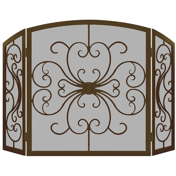 Steel custom made folding screen with solid steel frame and heavy gauge mesh, made in USA