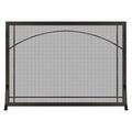 Steel Custom Single Panel Fireplace Screen - Carolina Sunrise Window Pane