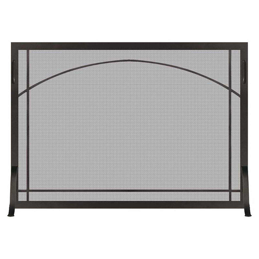 Steel Custom Single Panel Fireplace Screen