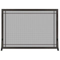 Steel Custom Single Panel Fireplace Screen - Carolina Window Pane