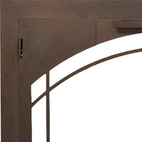 Steel Fireplace Glass Door Masonry & Zero Clearance - Carolina Arch Door with Window Pane - ExceptionalFire