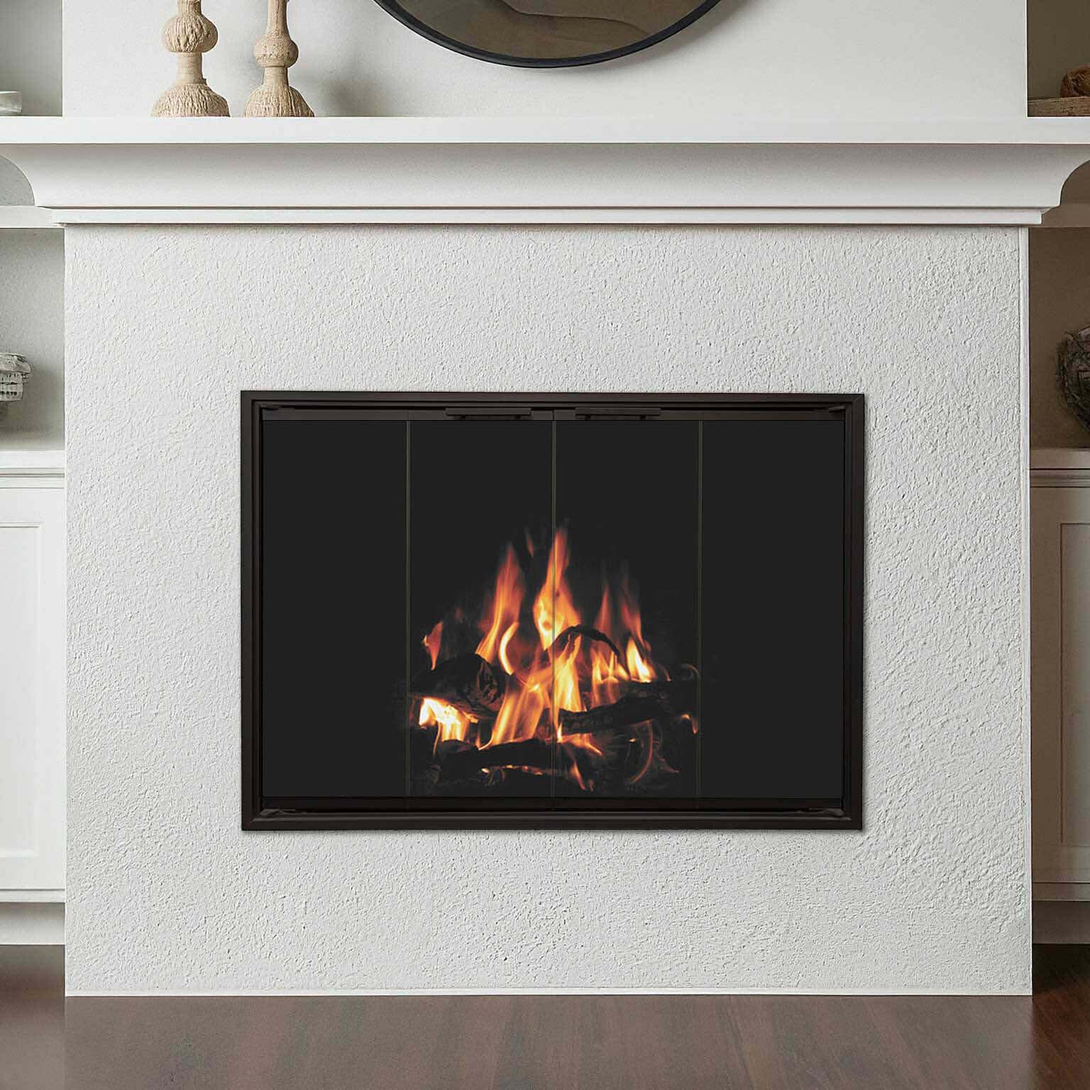 Stiletto Cutback Fireplace Glass Doors | Modern & Elegant Fireplace Doors | Easy Installation & Durable Quality | Custom Made