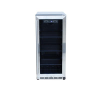 Summerset 15" Outdoor Rated Refrigerator with Glass Door