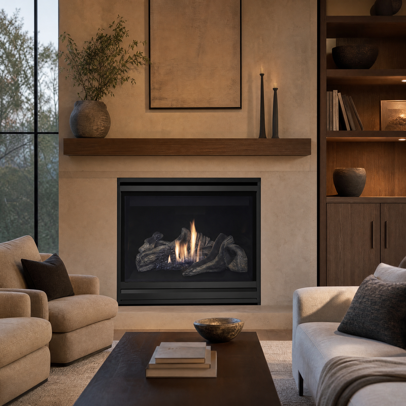 Superior DRC3000 35" Contemporary Direct Vent Gas Fireplace - Model DRC3035 — lifestyle