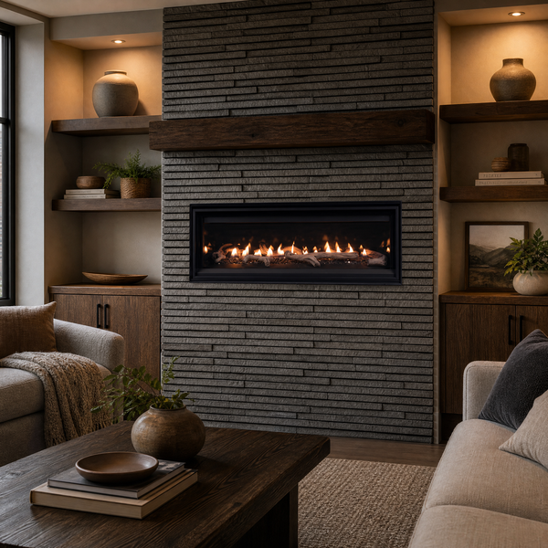 Superior DRL2000 35" Direct Vent Linear Gas Fireplace — lifestyle
