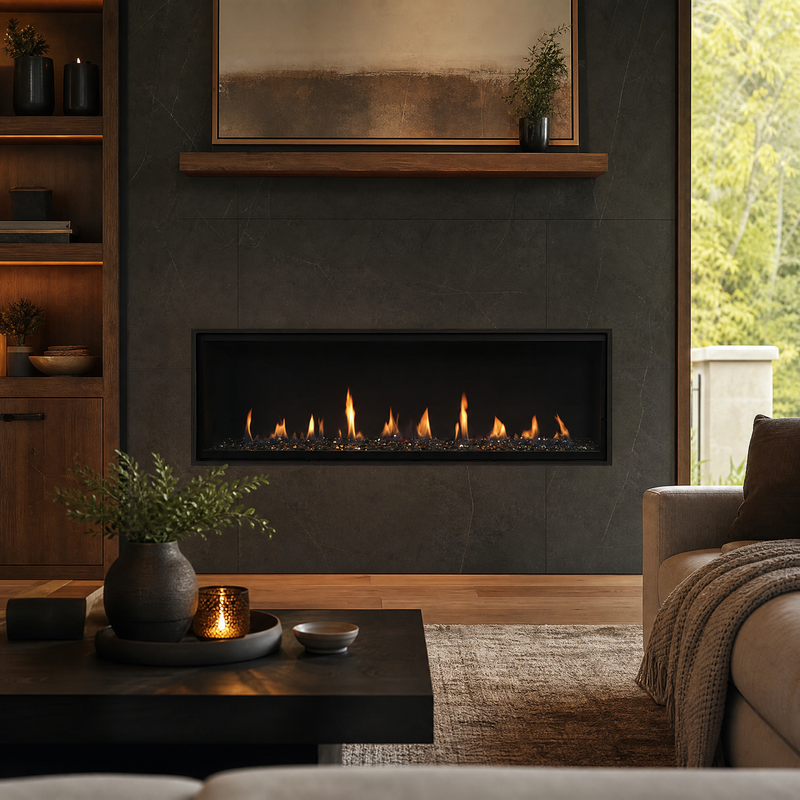 Superior DRL4000 60" Linear Direct Vent Gas Fireplace - Model DRL4060 — lifestyle