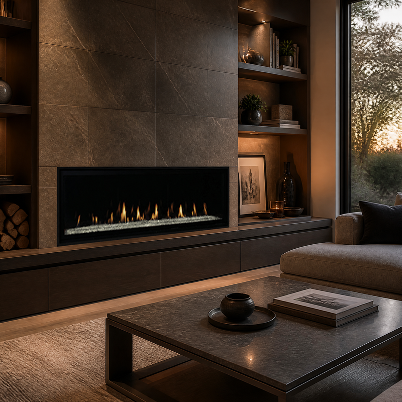 Superior DRL6000 60" Direct Vent Linear Gas Fireplace - Model DRL6060 — lifestyle