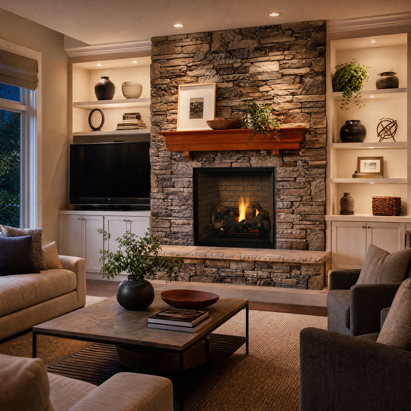 Superior DRT6300 Luxury 40" Direct Vent Gas Fireplace — lifestyle