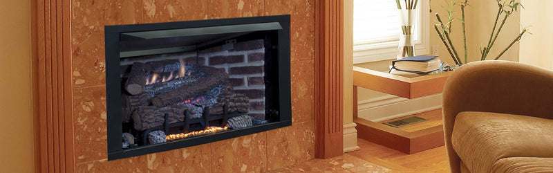 Superior VRT4032 32-inch vent-free gas fireplace lifestyle room scene hero banner