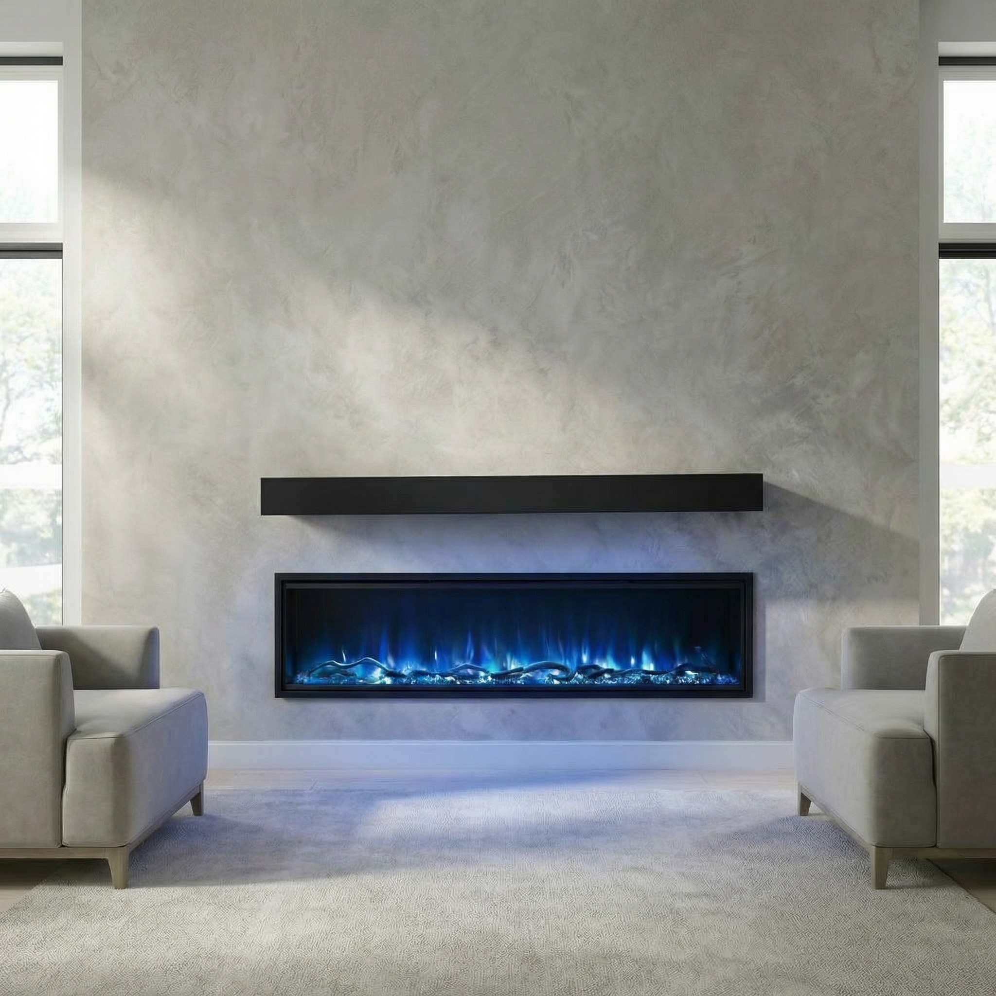 Standard Non-Combustible Steel Mantel Shelves | 12 Finishes