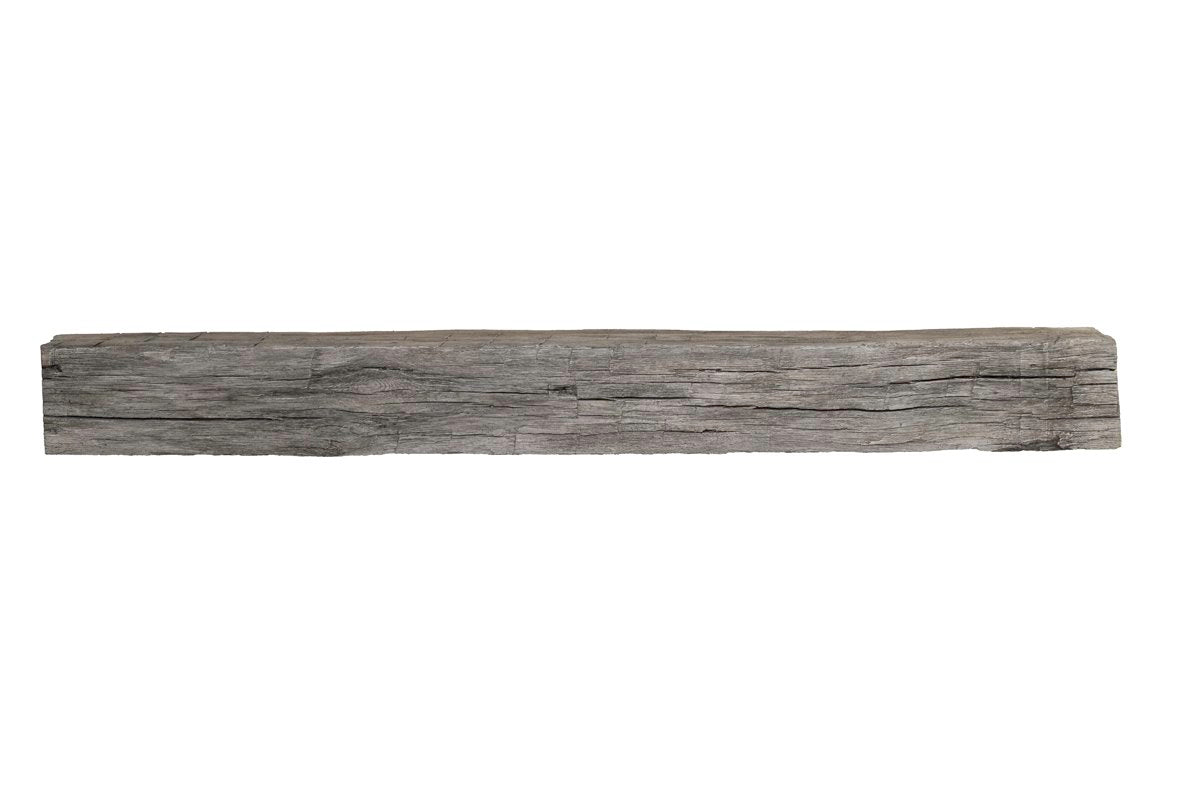 Tabaco Non-Combustible Concrete Mantel Shelf Weathered Grey Finish - ExceptionalFire