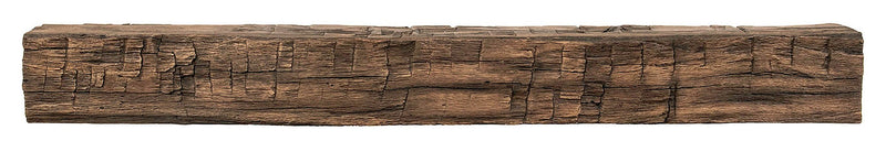 Tavern Timbered Beam Non-Combustible Mantel Shelf Fieldstone finish - ExceptionalFire