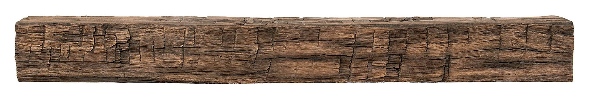 Tavern Timbered Beam Non-Combustible Mantel Shelf Fieldstone finish - ExceptionalFire