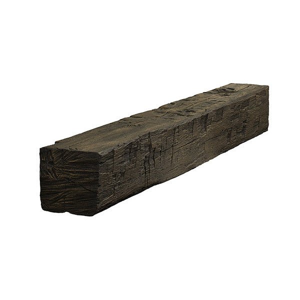 Tavern Timbered Beam Non-Combustible Mantel Shelf TOASTED RYE Finish - ExceptionalFire