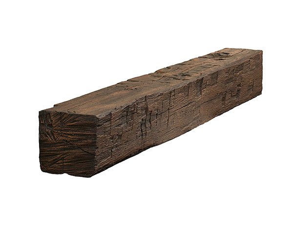Tavern Timbered Beam Non-Combustible Mantel Shelf TOASTED RYE Finish - ExceptionalFire