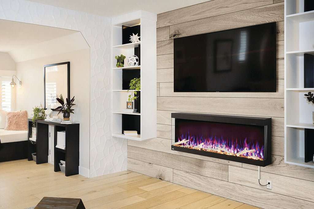 Trivista™ Pictura 60 Three-sided Wall Hanging Electric Fireplace - ExceptionalFire