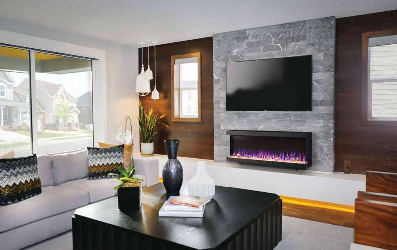 Trivista™ Pictura 60 Three-sided Wall Hanging Electric Fireplace - ExceptionalFire