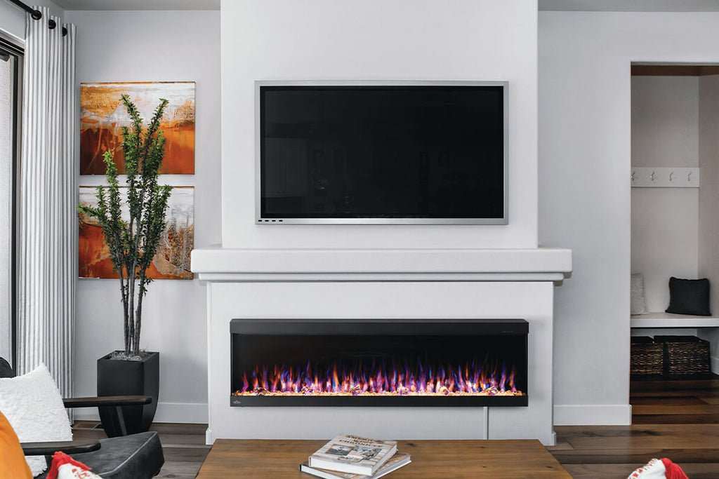 Trivista™ Pictura 60 Three-sided Wall Hanging Electric Fireplace - ExceptionalFire