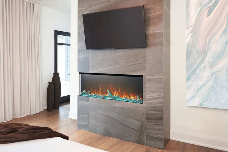 Trivista™ Primis 50 Three-sided Built-in Electric Fireplace - Model NEFB50H-3SV - ExceptionalFire