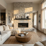 Non-Combustible Metal Fireplace Mantel Shelf | Custom Floating Mantel, Black