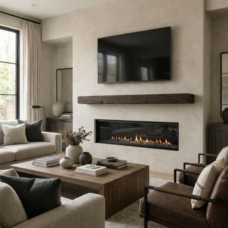 Smokehouse Non-Combustible Concrete Mantel Shelf Roasted Chestnut Finish